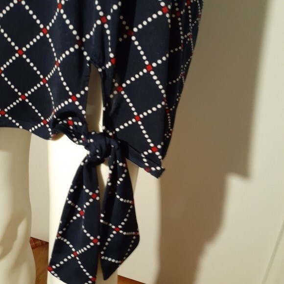 salon Studio navy blue knit top shirt 2x xxl tunic blouse - Picture 4 of 5